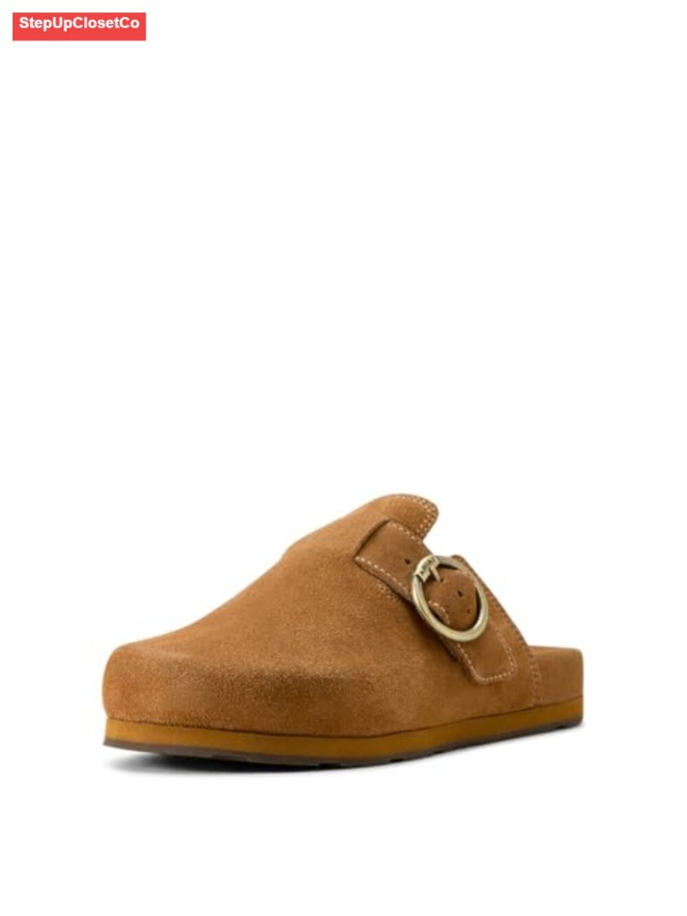 Ariat Leather Western Country Mule Slip-On Flat, Caramel Suede